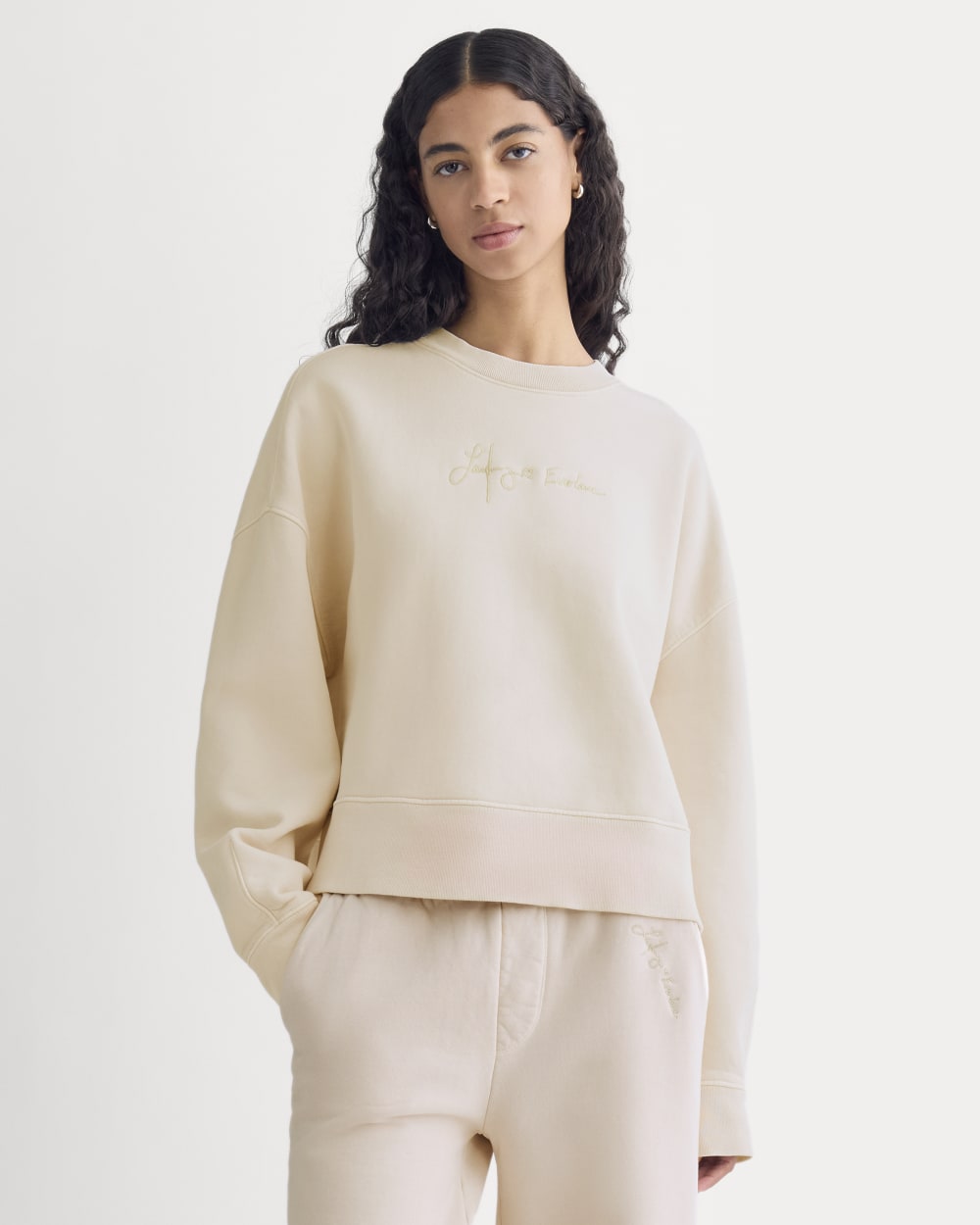 ESENSMOD x The Laufey Foundation Cropped Sweatshirt | Pale Peony