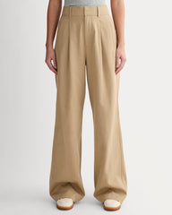 The Draper Pleated Pant in Buttersmooth | Ash Brown | 30" Inseam