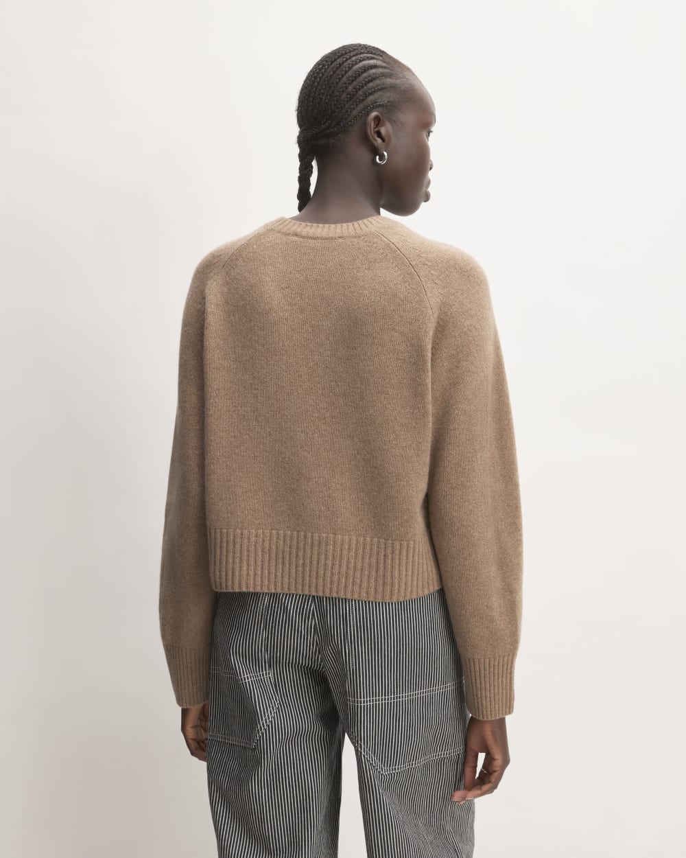 The Boxy Crew in Cashmere | Heathered Woodsmoke