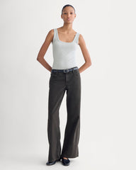 The Luxe Rib聽Square-Neck Tank | Classic Heather Grey