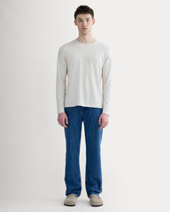 The Essential Organic Long-Sleeve Tee | Heathered Oat