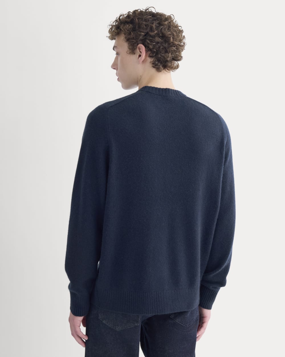 Midweight Cashmere Crew | Navy