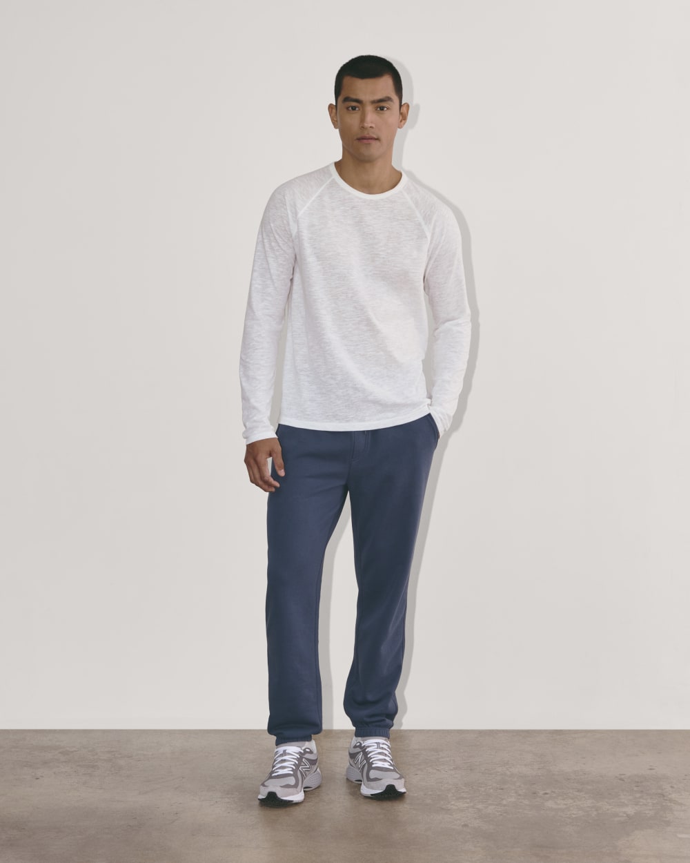 The Rec Long-Sleeve Crew | White