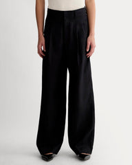 The Linen Way-High庐 Drape Pant | Black