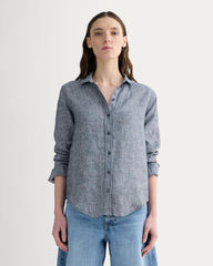 The Must-Have Shirt in Linen | Navy Chambray