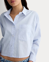 The Way-Short Shirt in Silky Cotton | Chambray Blue