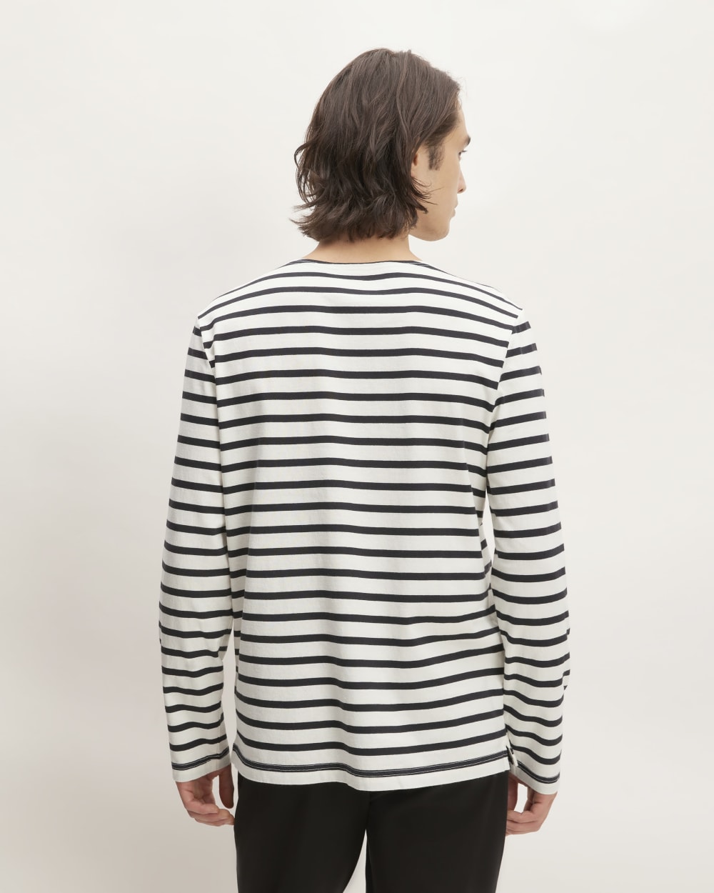 The Premium-Weight Long-Sleeve Mariner Tee | Canvas / Black