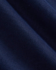 Wide-Leg Belted Pant in Stretch Linen | Navy | Regular
