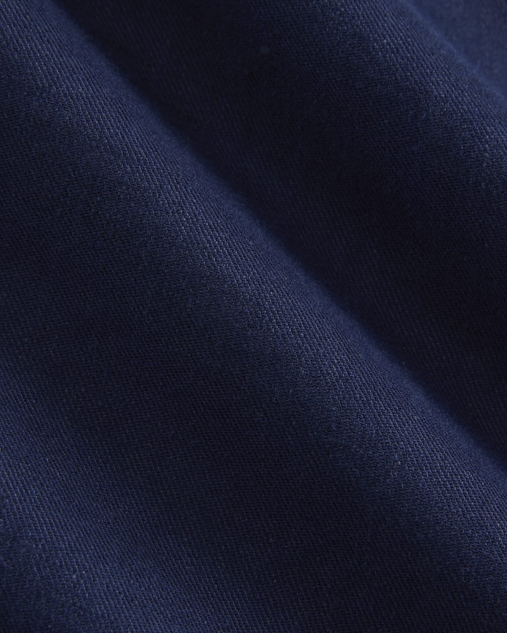 Wide-Leg Belted Pant in Stretch Linen | Navy | Long