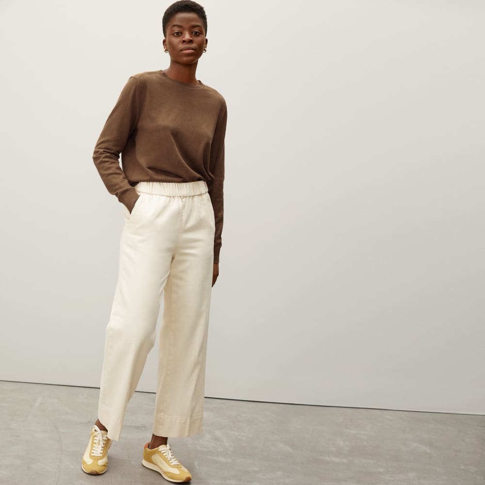 The Organic Cotton Crewneck Sweater | Dark Camel