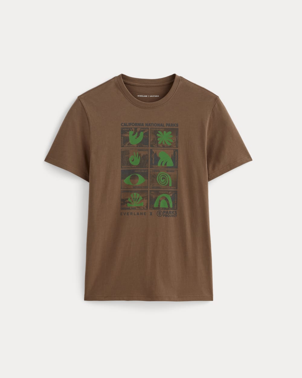 The ESENSMOD x Parks Project Essential Organic Crew | Brown / Green / Forged Iron