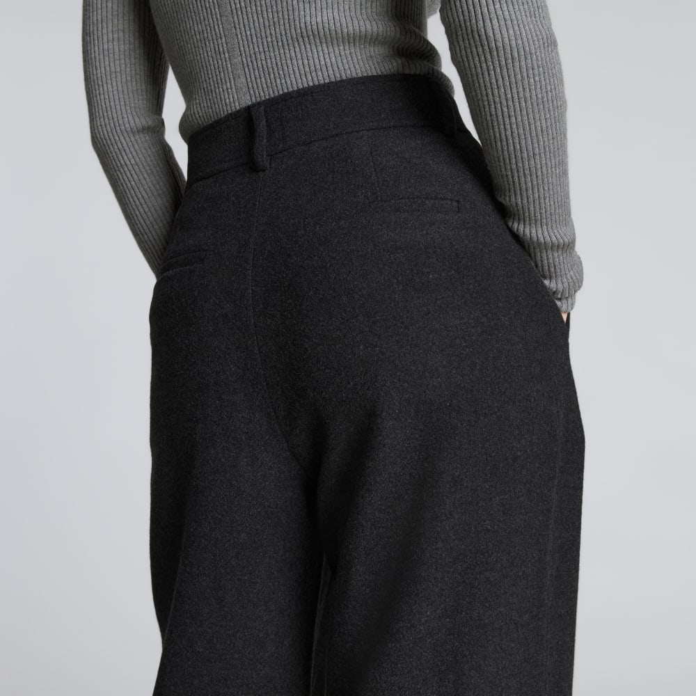 The ReWool庐 Way-High Drape Pant | Heathered Charcoal