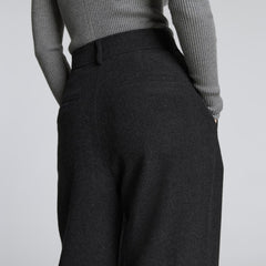 The ReWool庐 Way-High Drape Pant | Heathered Charcoal