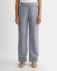 The Easy Pant | Dark Denim Pinstripe