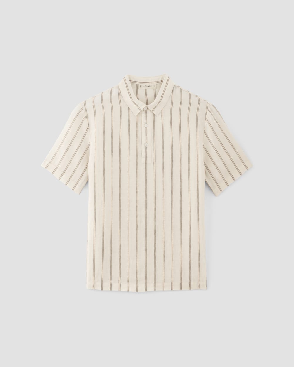 The Linen Short-Sleeve Popover Shirt | Bone / Cornstalk