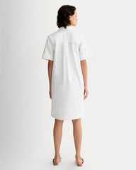 The Oxford Short-Sleeve Shirt Dress | White