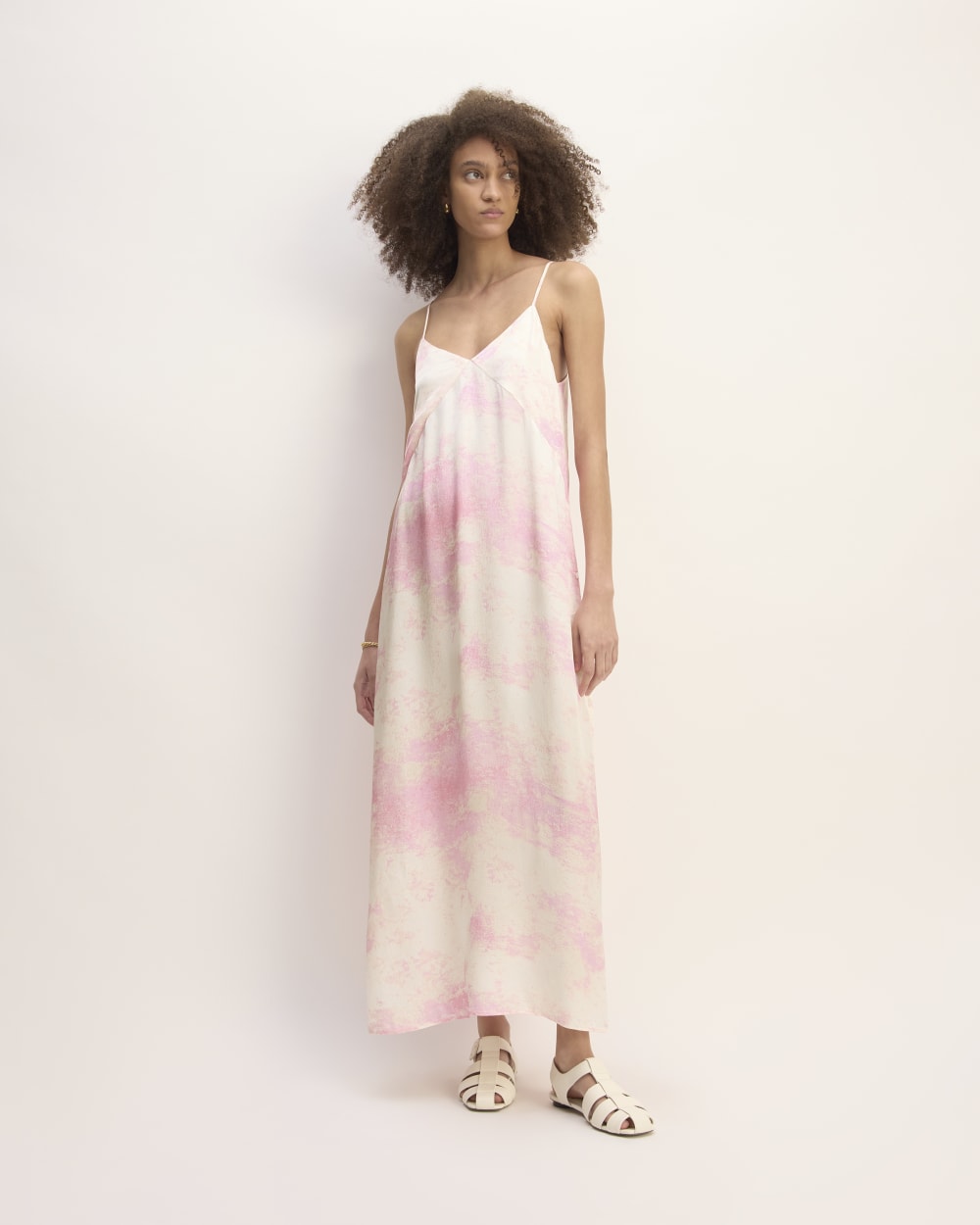 The ESENSMOD x Marques' Almeida Satin Tie-Dye Dress | Pink Tie-Dye