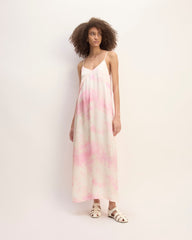 The ESENSMOD x Marques' Almeida Satin Tie-Dye Dress | Pink Tie-Dye