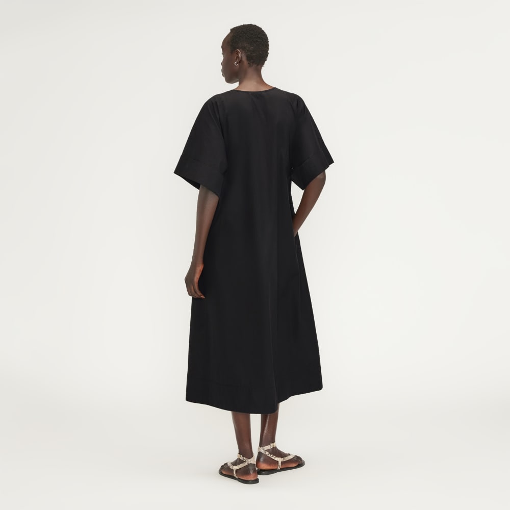 The Poplin Caftan Dress | Black