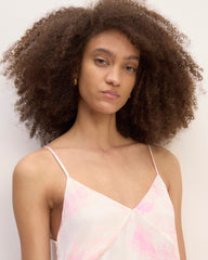 The ESENSMOD x Marques' Almeida Satin Tie-Dye Dress | Pink Tie-Dye