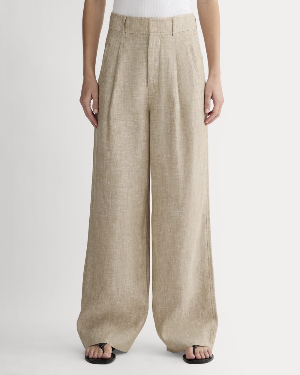The Linen Way-High庐 Drape Pant | Cornstalk Chambray