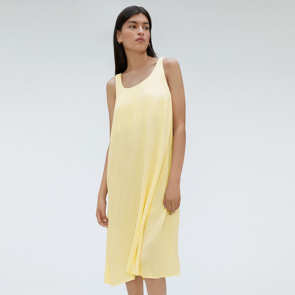 The Naia鈩?Ripple Tank Dress | Pastel Yellow