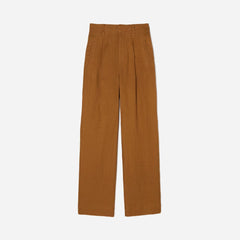 The Linen Way-High庐 Drape Pant | Tawny Brown