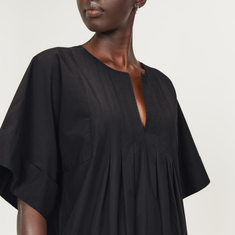 The Poplin Caftan Dress | Black