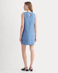The Shift Dress in Stretch Linen | Bluebell