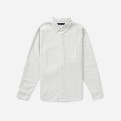 The Standard Fit Japanese Oxford Shirt | Uniform | White / Black Stripe | Tall