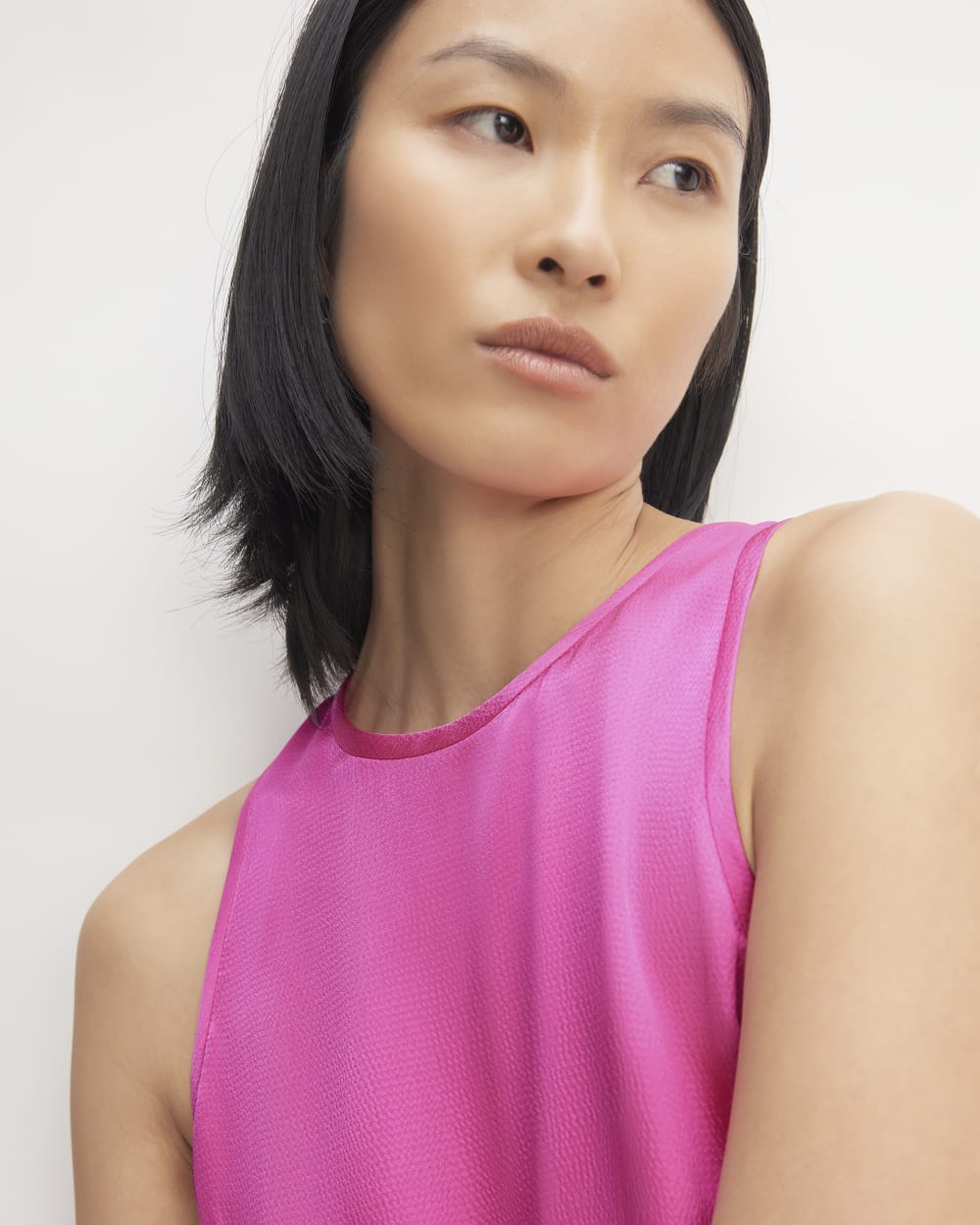 The Satin Racerback Slip Dress | Fuchsia Pink