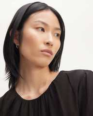 The City Stripe Ruched Dress | Black
