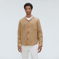 The Long Sleeve Linen Camp Shirt | Iced Coffee
