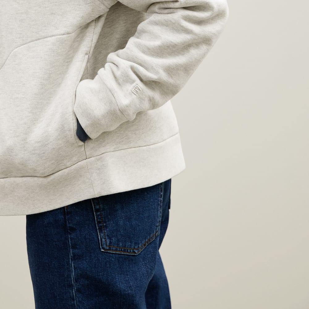 The Track Half-Zip | Light Heather Grey
