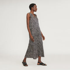 The Satin V-Neck Maxi Dress | Splatter