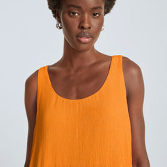 The Naia鈩?Ripple Tank Dress | Turmeric