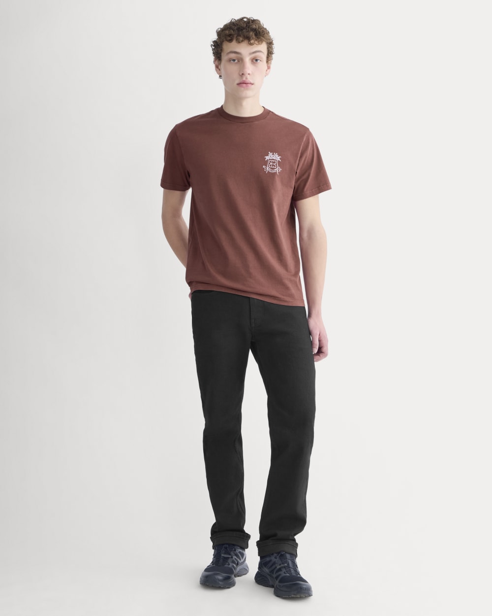 ESENSMOD x Peace and Quiet Crest Graphic Tee | Wine