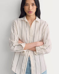 The Must-Have Shirt in Linen | Gardenia/Meteorite