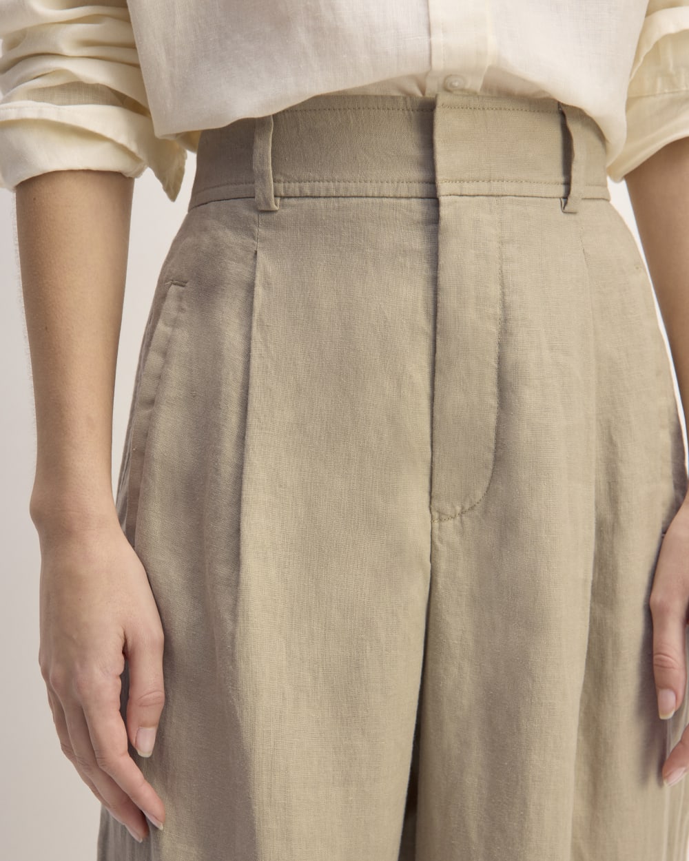 The Linen Way-High庐 Drape Pant | Trench Coat Khaki