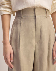 The Linen Way-High庐 Drape Pant | Trench Coat Khaki