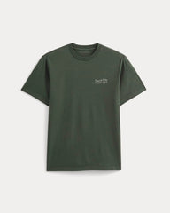 ESENSMOD x Peace & Quiet Graphic Logo Tee | Pine