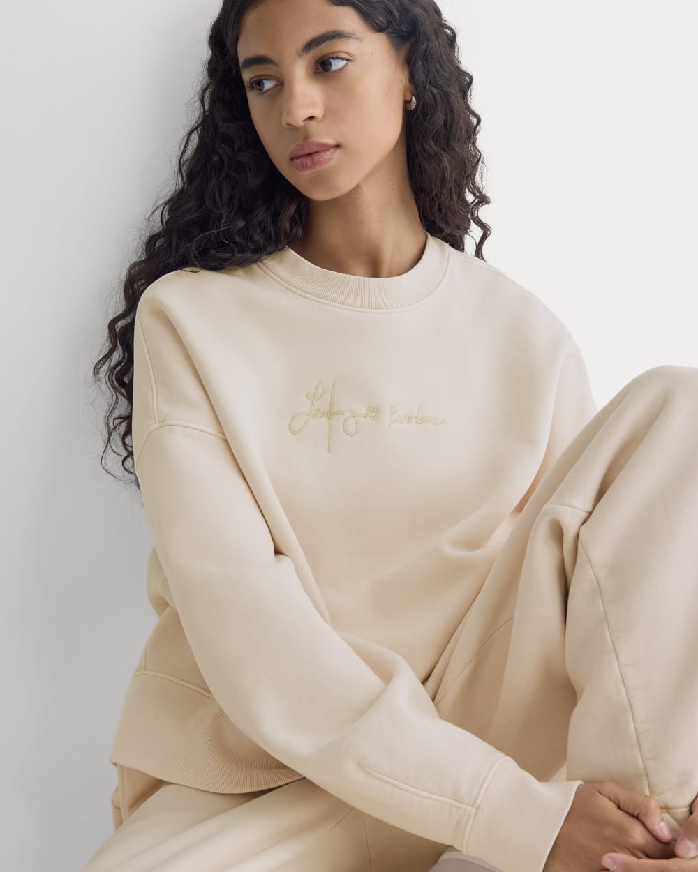 ESENSMOD x The Laufey Foundation Cropped Sweatshirt | Pale Peony