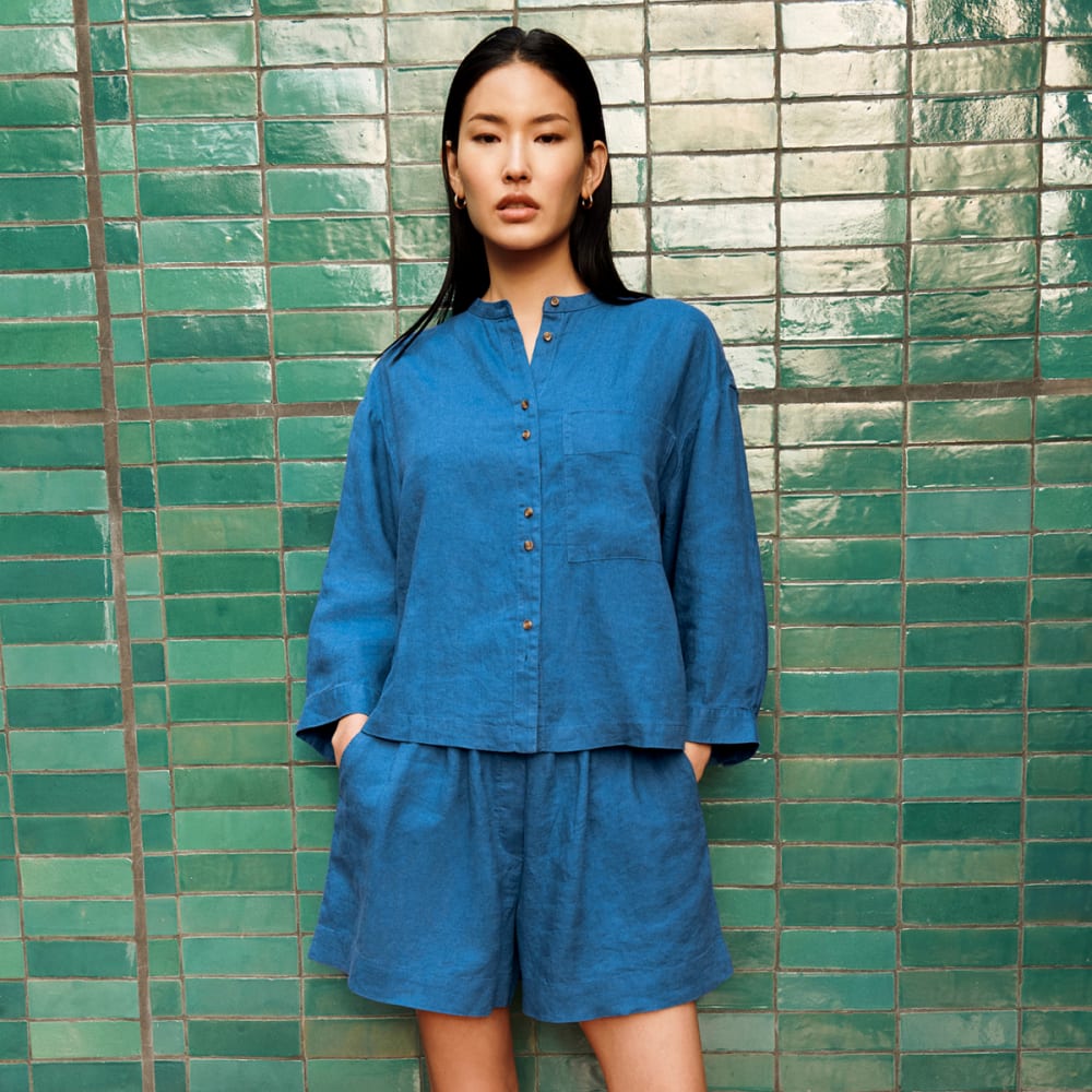 The Linen Boxer Short | Deep Blue