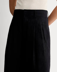 The Linen Way-High庐 Drape Pant | Black