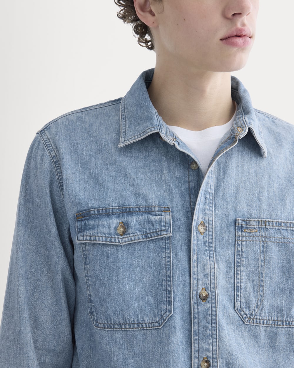 Denim Utility Shirt | Light Indigo