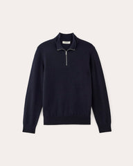 The Quarter-Zip in Cashmere | Navy