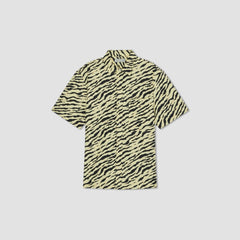 The Poplin Short-Sleeve Shirt | Pale Yellow Tiger Stripe