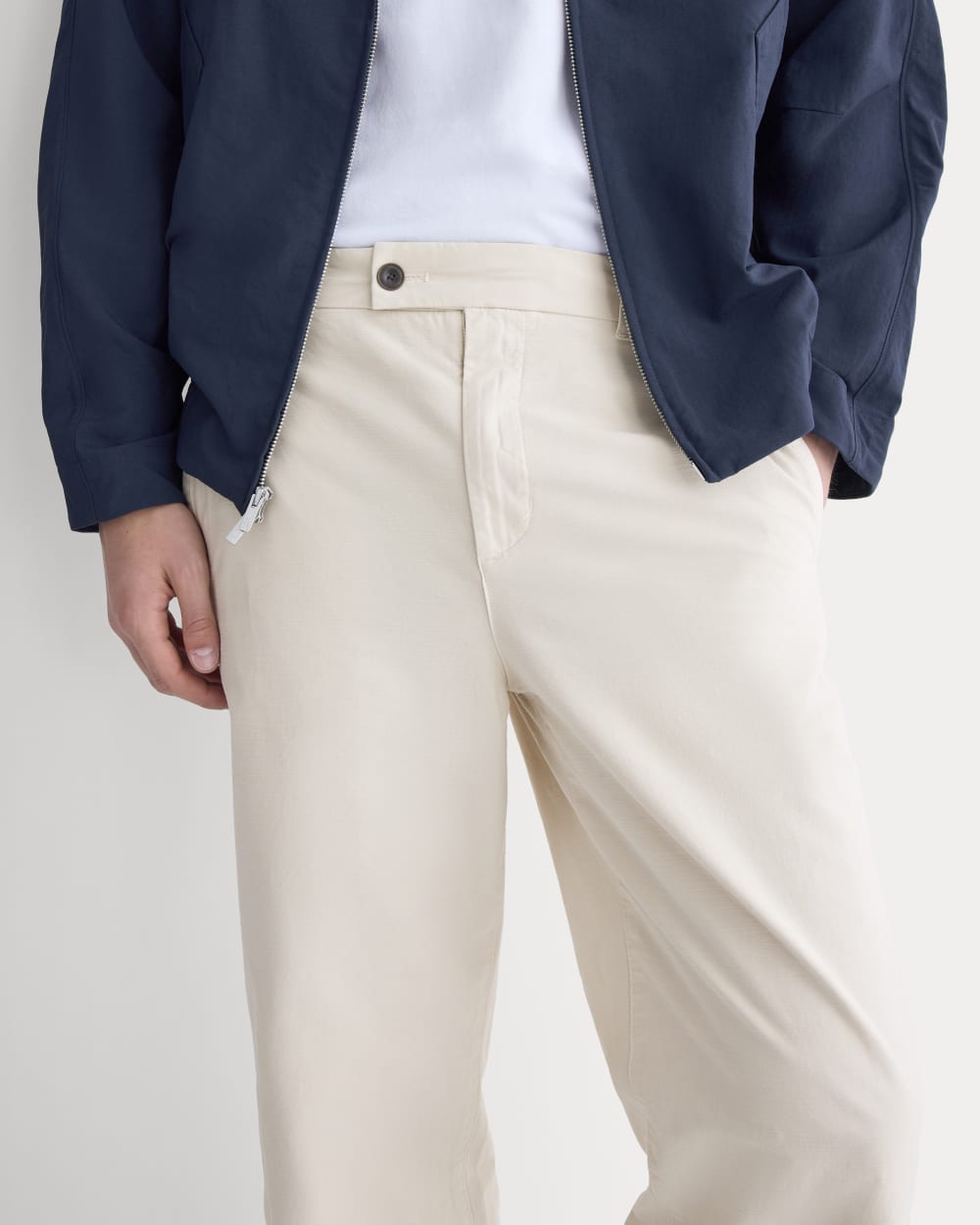 Cropped Slub Trouser | Peyote