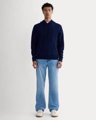 The Felted Merino Hoodie | Deep Navy