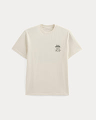 ESENSMOD x Peace and Quiet Crest Graphic Tee | Bone